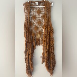 Daytrip Crochet Fringe Vest